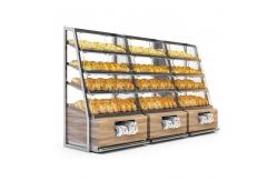China Wood Bakery Bread Display Racks Stand Commercial Candy Store Display Cases supplier