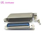 90 Degree 25 Pairs Plug Centronic Solder Pin Connector with Metal Cover Certified UL for sale
