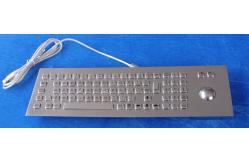 China 81 Keys Kiosk Metal Keyboard With Trackball Rugged Industrial Keyboard supplier