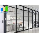 Portable Framed Fixed Glass Partition Door Office Partition Wall Cubicle For Commerical Building for sale