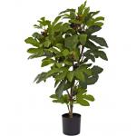 Height 155cm Artificial Potted Floor Plants FIG Tree Fresh Green for sale