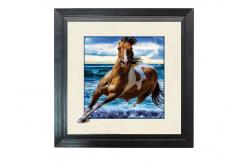 China Running Horse Image 3D Lenticular Printing Service MDP Frame 5D Effect supplier