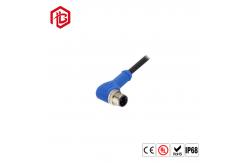 China Customized LED Waterproof Connector M12 Industrial Waterproof right-angled elbow Plug supplier