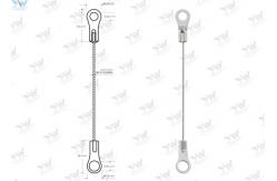 China Eyelet Wire Suspension Hanging Kit 0.8 Mm Diameter Steel Wire Lanyards supplier