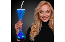 China 900ml Clear Party LED Yard Cup Cocktail PET Slush Ice Cup 40cm Height supplier