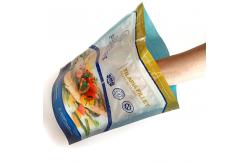 China PET PE White Stand Up Pouch With Window Sea Fresh Food supplier