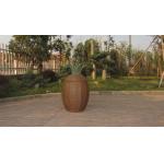 Brown Aluminum Frame and Resin Wicker Storage Box , UV Resistant for sale