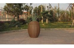 China Brown Aluminum Frame and Resin Wicker Storage Box , UV Resistant supplier