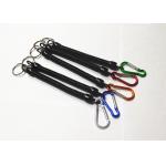 Promtional 6.5''  Steel Coil  Fishing Plier Lanyard Cords w/Split Ring and Colorful Carabiner for sale