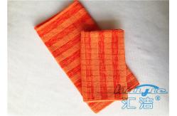 China Orange Microfiber Cleaning Cloths 80% Polyester Lint Free , Anti Static Cleaning Cloth supplier