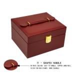 Metal Fittings Velvet Inner Jewelry Packaging Case for sale