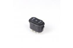 China Long Lifespan Black Oval Rocker Switch On Off On Three Pins Two Position supplier