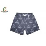 Fabric 4 Way Stretch Boys Board Shorts Little Boat Design Plus Size Comfortable for sale