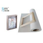 White Inkjet Polyester Canvas Rolls , Polyester Inkjet Stretched Canvas Prints