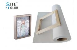 China White Inkjet Polyester Canvas Rolls , Polyester Inkjet Stretched Canvas Prints supplier
