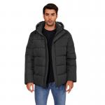 Mid Short Length Hooded Men'S Jacket For Autumn Winter Classic Double Pockets Color Clash Style for sale