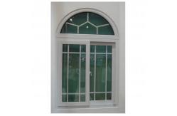 China White UPVC Sliding Windows With Arch Window Design And Grill 10 Years Value supplier