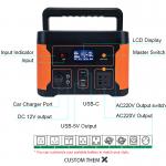 Multiscene Portable Solar Power Station Supply For Camping Rechargeable