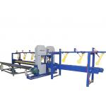 Double blade round logs cutting vertical band saw machine, twin bandsaw sawmill with touching screen for sale