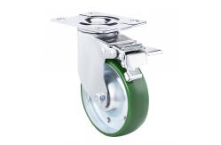 China Industrial Steel Caster Wheels Heavy Duty Polyurethane Casters Shock Absorbing supplier