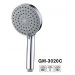 Smoothy Rotation Thumb Tab Polished Hand Round Chrome Shower Head Three Function