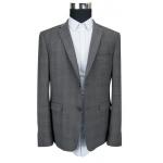 Gentleman Gray Slim Fit Blazer / Business Blazer Anti Shrink Breathable for sale