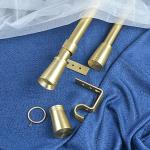 0.6mm Thickness Iron Curtain Rod Modern Finial Style OEM Length for sale