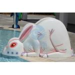 Animal Fiberglass Pool Water Slide 1.1m Height Rabbit Water Slide For Small Pool for sale