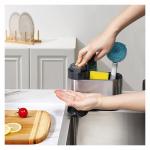 Stainless Steel Kitchen Sink Organiser Rack With Fluid Pump And Sponge Holder