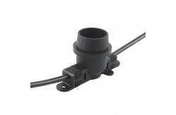 China E27 Waterproof Lamp Holder Screw Style Plastic PVC Material For Street Lamp supplier