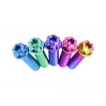 Titanium Button Head Bolt M5x(0.80mm)x8mm Torx Drive with Rainbow Finish and Vacuum Nitriding Surface for sale