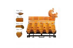 China Kaolin Clay Handmade Plain Tiles Yellow Glazed Terracotta Chinese Temple Pagoda supplier