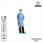 Antidust Long Sleeve Plastic Apron Disposable Polythene Aprons 5XL for sale