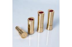 China Luxury Gloden 3.5g-5g Lipstick Tube Empty Container With Seal Ring supplier