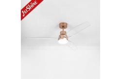 China 1stshine Bedroom LED Ceiling Fan with Light and Remote 15cm Suspender Length OEM supplier