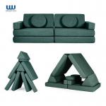 10 Piece Modular Play Couch With Microsuede Fabric And YKK Zipper