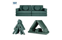 China 10 Piece Modular Play Couch With Microsuede Fabric And YKK Zipper supplier