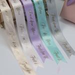 Printing Bouquet Flower Polyester Grosgrain Ribbon Cake Handmade DIY Satin Ribbon for sale