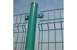 China Galvanized Steel 3D Wire Mesh Fence With Square Post RAL 6005 Green supplier