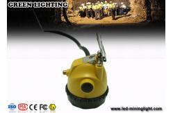 China LED Two Charging Way IP68 Miners Cap Lamp with Warning Light , 28000lux Superbright supplier