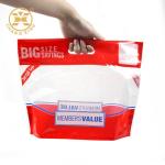 200 Microns 5kg Dry Fruit Packing Pouch Chicken Bopp Packaging Bag With Zipper Handle Window for sale