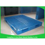 Heavy Duty Rackable 1 Ton Steel Reinforced blue Plastic Pallets 1200*1000mm for sale