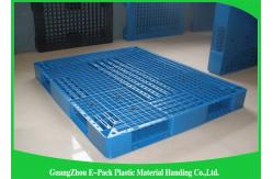 China Heavy Duty Rackable 1 Ton Steel Reinforced blue Plastic Pallets 1200*1000mm supplier
