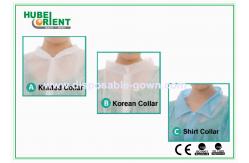 China CE MDR Oil And Dust Prevention Single Use Lab Coat With Snaps supplier