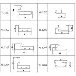 G Shape Long Handle Rack 6063 Aluminum Kitchen Profile