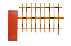 China Red Yellow Orange Automatic Barrier Gate Parking Lot Barriers With Fencing supplier