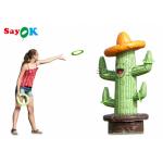 Inflatable Outdoor Games PVC Tarpaulin Inflatable Cactus Ring Toss Puncture Proof for sale