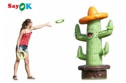 China Inflatable Outdoor Games PVC Tarpaulin Inflatable Cactus Ring Toss Puncture Proof supplier
