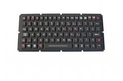 China Ruggedized Computer Silicone Rubber Keypad IP67 EMC USB PS2 Wired With Backlit supplier