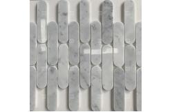 China Long Oval Stone Mosaic Subway Wall Tiles For Bathroom And Living Room supplier
